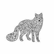 Fox zentangle