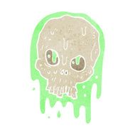 cartoon slimy skull N13