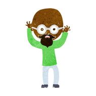 cartoon stressed bald man N18