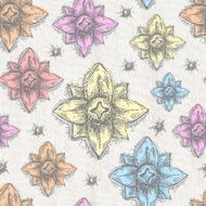 Hand Drawn Detailed Seamless Pattern