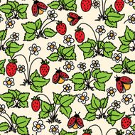 Pattern with strawberry