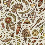 Tribal native ethnic seamless pattern N9
