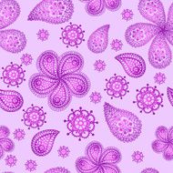 ornamental colored seamless floral pattern N3