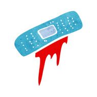 cartoon bloody plaster N12