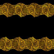 Golden vector seamless painted shape pattern hand drawn waterco