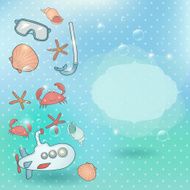 Underwater summer card N3