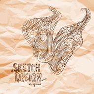 Floral drawing pattern elements design