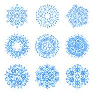 Vector set of round decorative circles