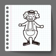 Clown doodle N15