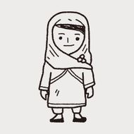 arab woman doodle N6