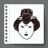 Geisha doodle N6