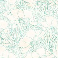 Seamless pattern with hand drawn flowers N3