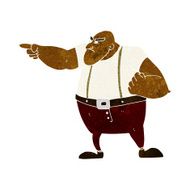 cartoon angry tough guy pointing N15