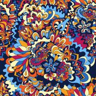 Seamless abstract hand-drawn floral background N6
