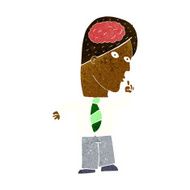 cartoon businessman with huge brain N14