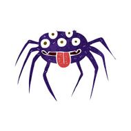 cartoon gross halloween spider N28