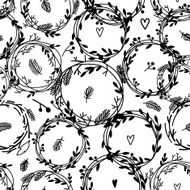 Pattern of flower wreath