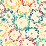 Pattern of flower wreath N2