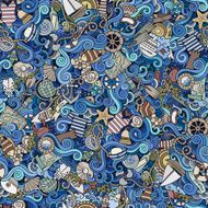 Seamless abstract pattern sealife and marine N3