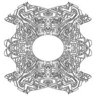 Aztec Tribal coloring frame zentangle