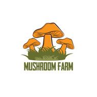 mushroom farm vector design template