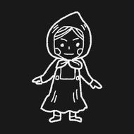 Dutch woman doodle N12