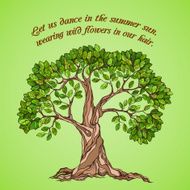 Summer tree poster