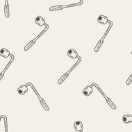 wrench doodle seamless pattern background N12