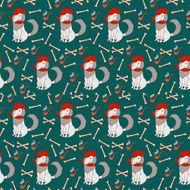 Cute dog pattern background N2