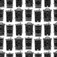 Seamless pattern with houses N9