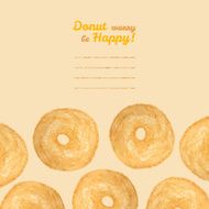 &#039;Donut worry be Happy&#039; postcard Donut illustration Colored Pencils Drawing