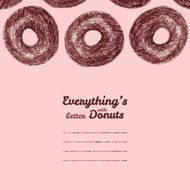 Text frame &#039;Everything&#039;s better with donuts&#039; Donut illustration