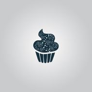 vector cupcake icon