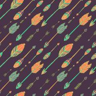 Vector seamless pattern with decorative arrows