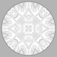 coloring book page for adults - zendala joy to older N35