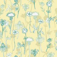 Vector seamless pattern with herbs N5