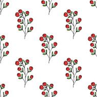 Seamless pattern with berries