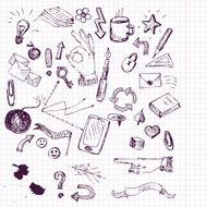 set of busines infographics sketch N2