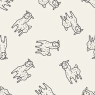 llama doodle seamless pattern background N2