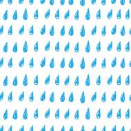 Vector hand drawn raindrops pattern N3