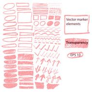 Vector transparent illustration signs set Text correction N2