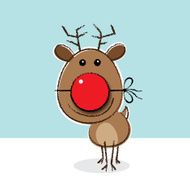 Reindeer with Clown&#039;s Nose