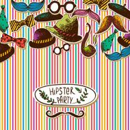 Hand Drawn Hipster Vintage Card Invitation Frame N2