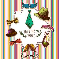 Hand Drawn Hipster Vintage Card Invitation Frame N3