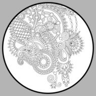 coloring book page for adults - zendala N19