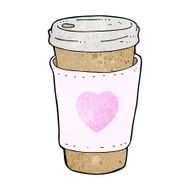 cartoon I love coffee cup N4