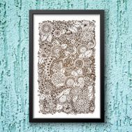 Ethnic floral retro zentangle doodle background pattern circle in vector N2