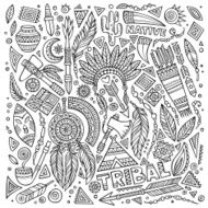 Tribal native American set of symbols N8