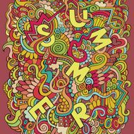 Summer doodles vector illustration N4