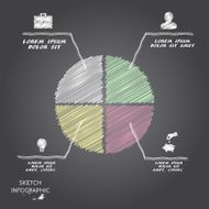 Vector doodle sketch elements for infographic N3